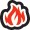red flame symbol